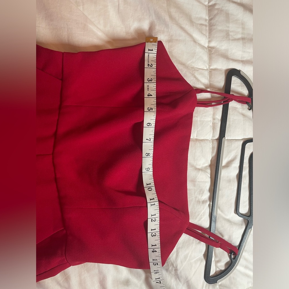 Red Slit Jumpsuit - Picture 10 of 14